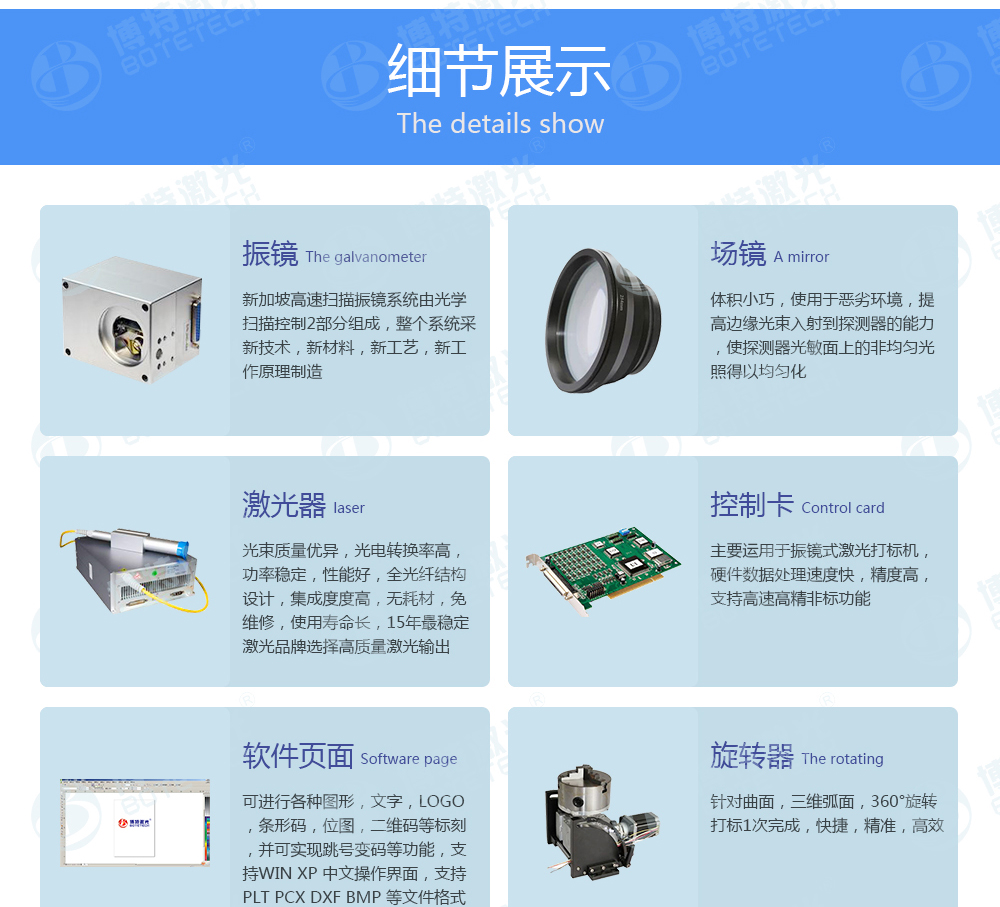 20W激光打標(biāo)機配置 20W激光打標(biāo)機配置